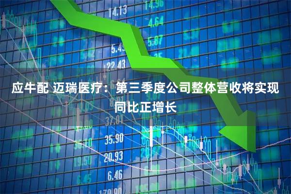 应牛配 迈瑞医疗：第三季度公司整体营收将实现同比正增长
