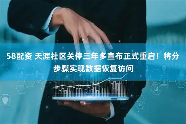58配资 天涯社区关停三年多宣布正式重启！将分步骤实现数据恢复访问
